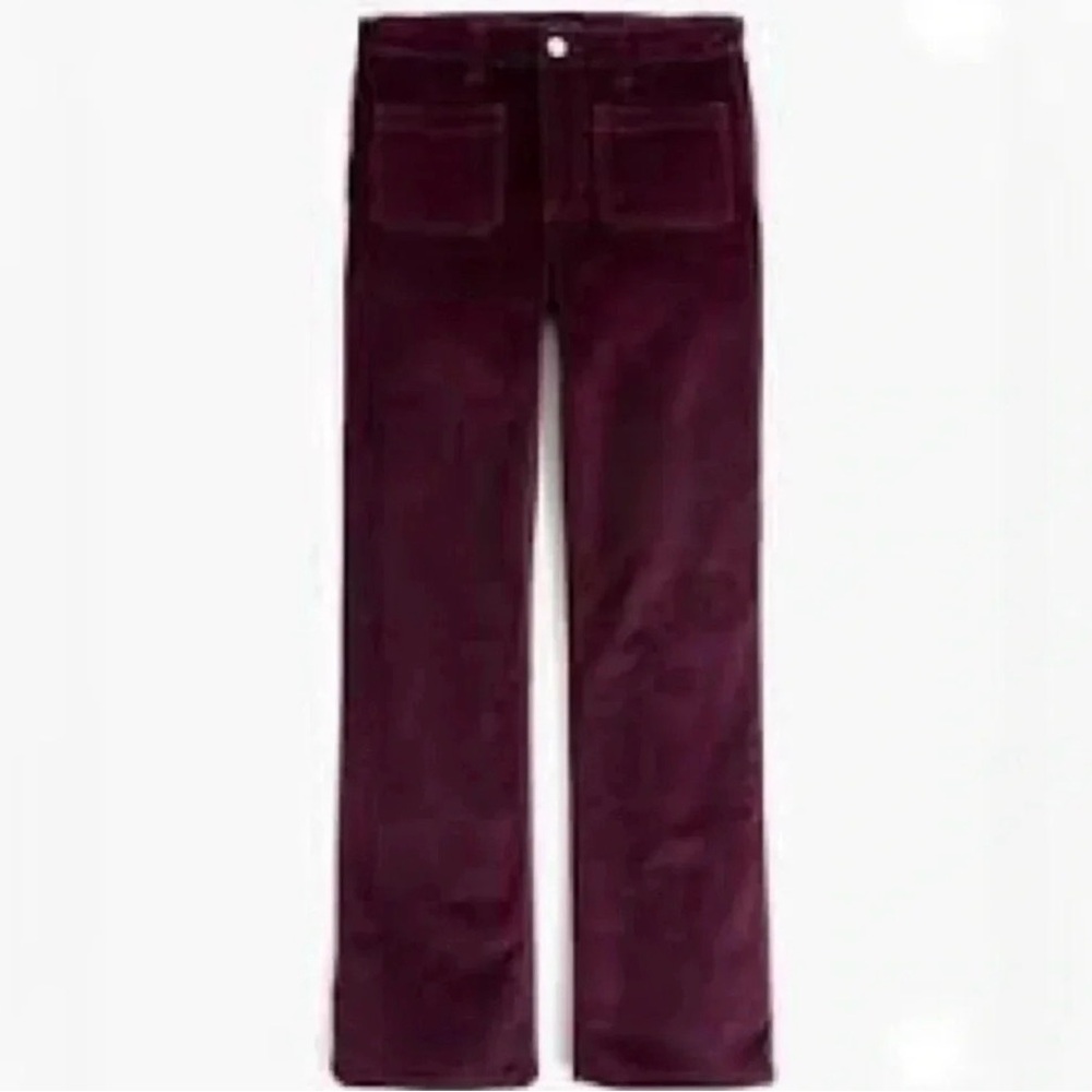 J.Crew Billie Demi boot cropped velvet pants 24 petite